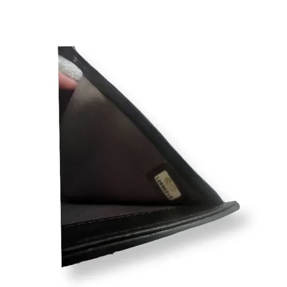 Chanel Black Lambskin Camellia Embossed Short Trifold Wallet - Picture 12 of 12